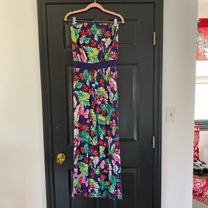 5/$25 - MONTEAU - Floral Strapless Jumpsuit - Size M